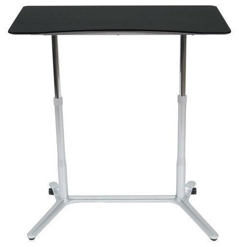 Modern Ergonomic Sit Down Stand Up Desk In Black Finish