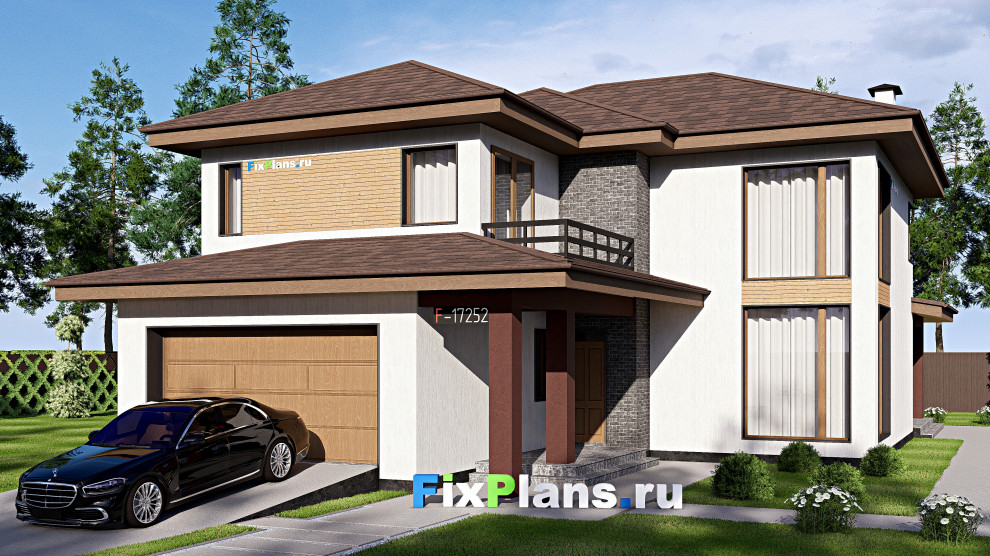 Проект двухэтажного дома 13х20 м S271м2 F-17252