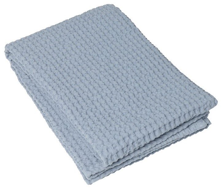 Blomus Caro 28x55" Jumbo Waffle Bath Towel, Ashley Blue