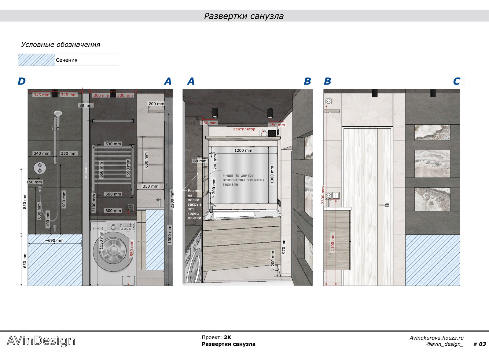 Развертка санузла