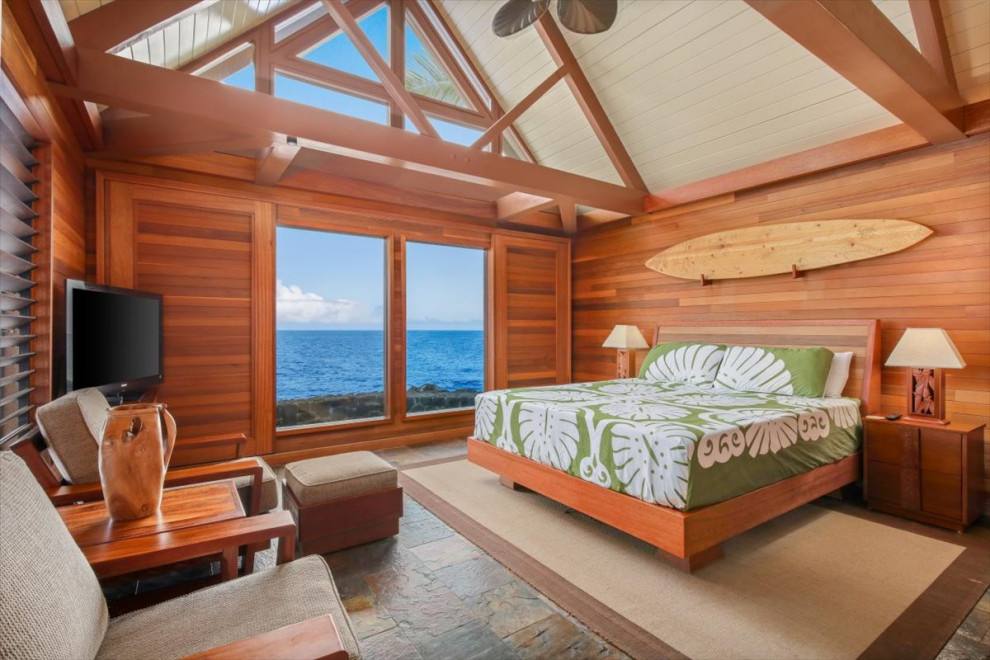 Inspiration for a large world-inspired bedroom in Hawaii.
