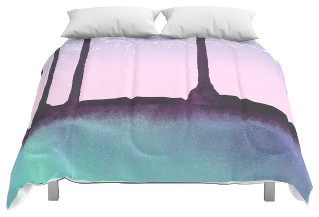 Society6 The Woods Comforter Contemporary Comforters And