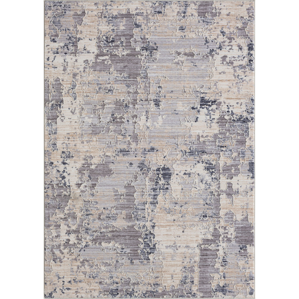Alistaire Ivory/Multi Abstract Modern, Gray/Ivory/Multi, 7'9" X 9'9"