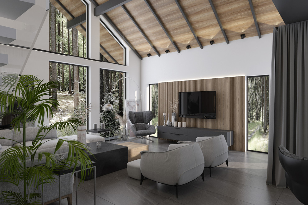 Проект загородного дома в лесу