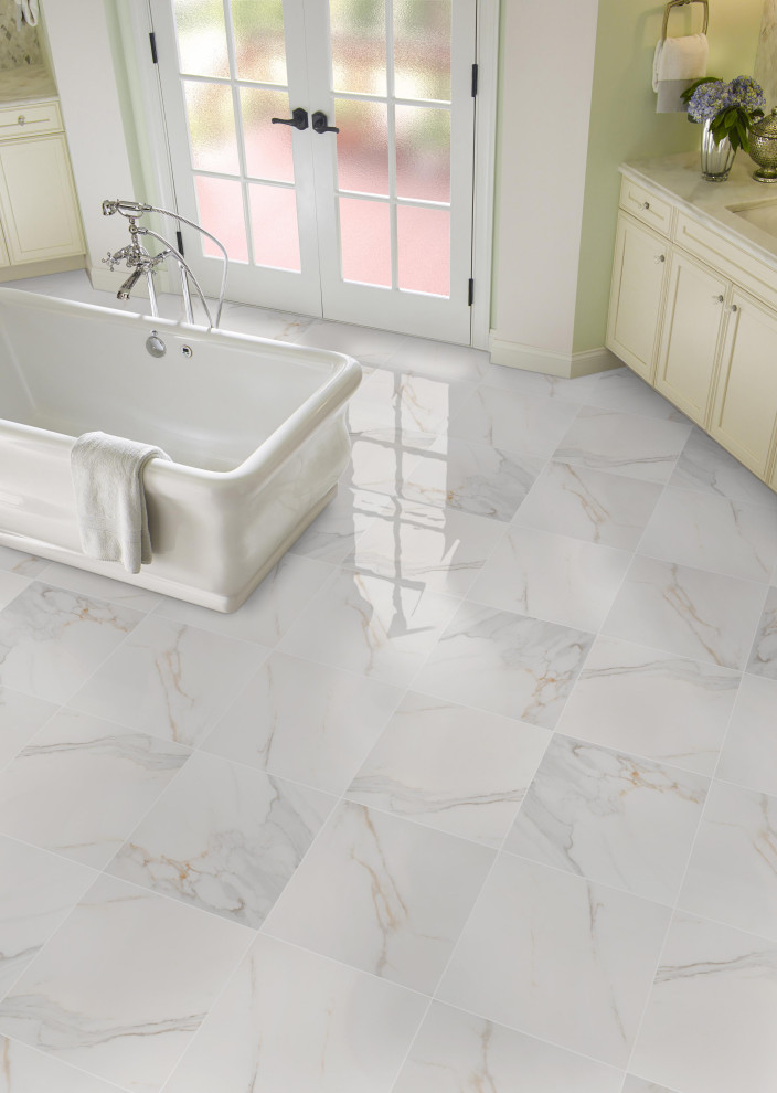 Adella Calacatta 18x18 Matte Porcelain Tile - Traditional - Wall And Floor  Tile - by Buytilesandmore | Houzz