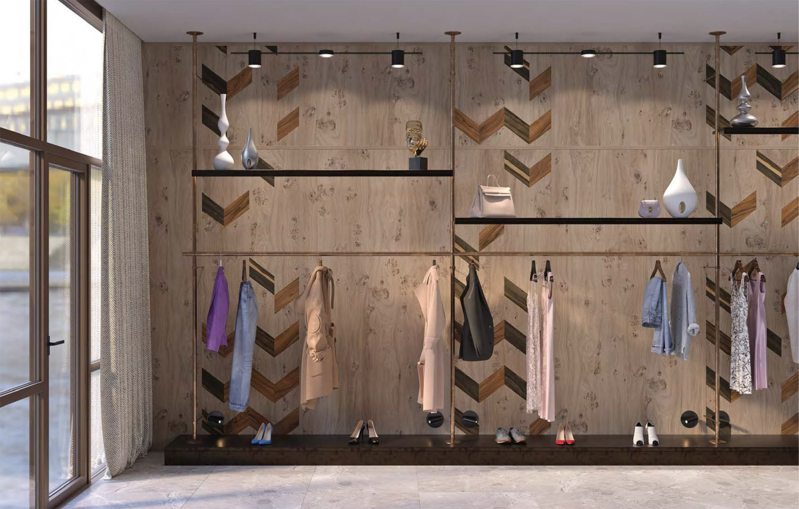 Внутрення отделка стен панелями Граффито