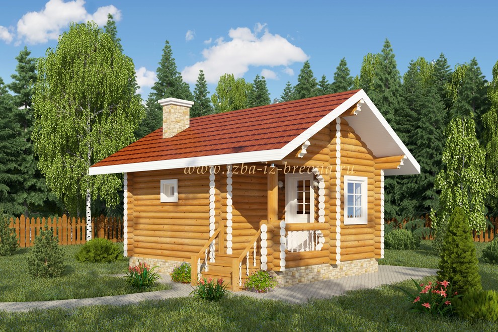 Проекты бань из оцилиндрованного бревна