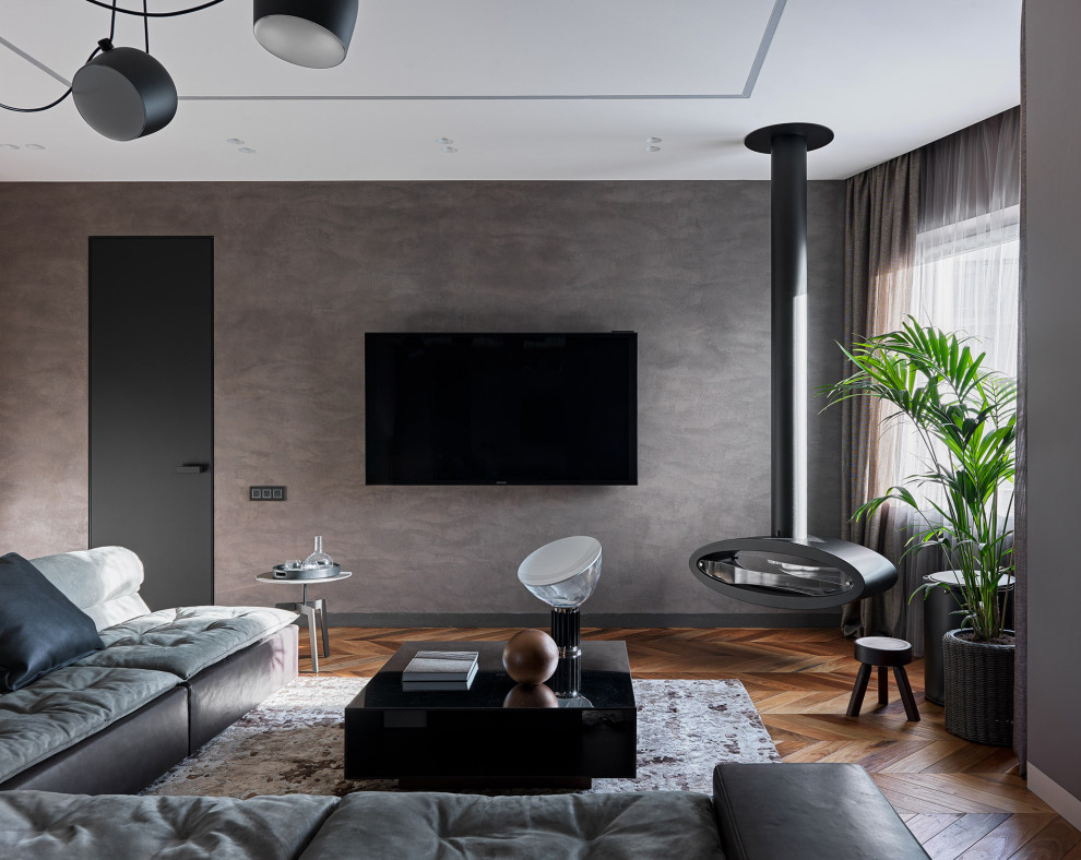 Apartment with grey shades in Saint-Petersburg