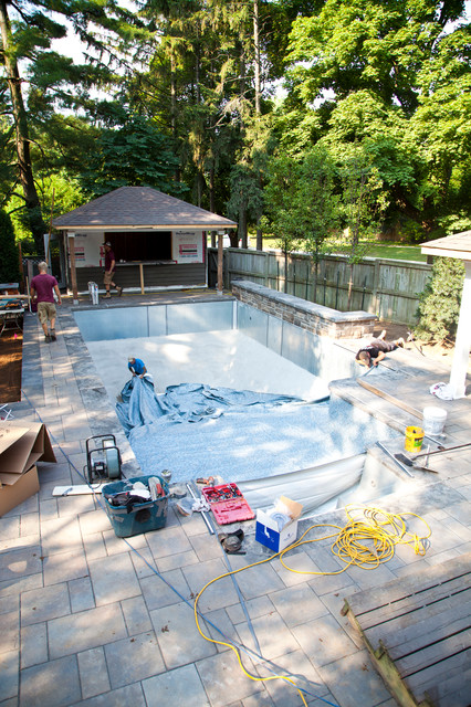 Pool Building Process modern