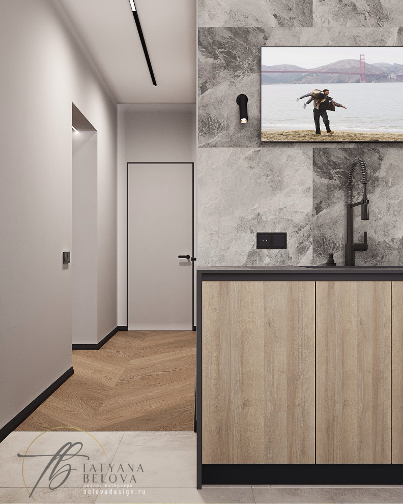 Современный стиль с элементами лофта, 80 м2