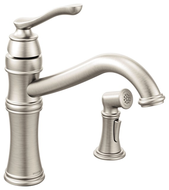 Moen Belfield 1Handle High Arc Kitchen Faucet Traditional Kitchen