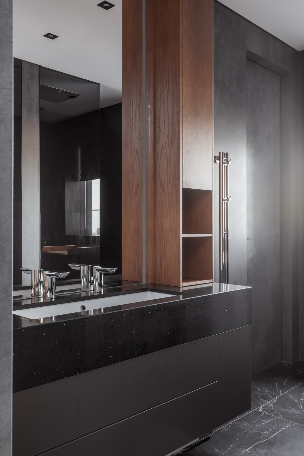 Пентхаус (современный) - ванная - гардеробная