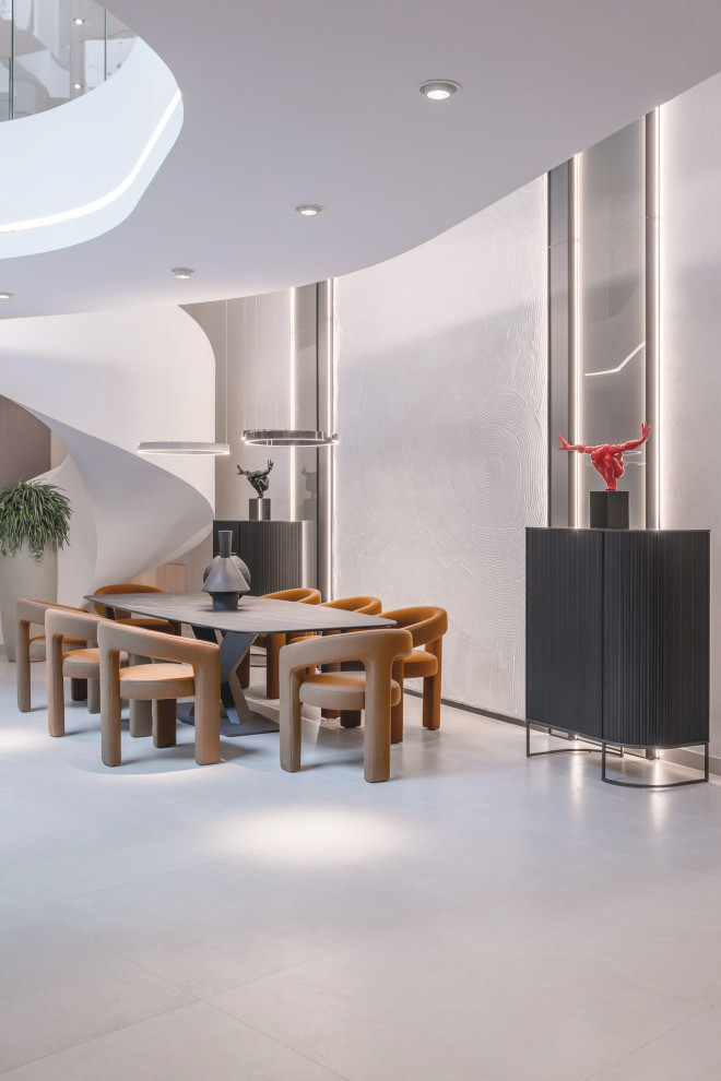 Fusion modern. Interior design of a villa in Monte-Carlo