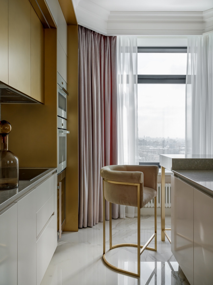 Люкс интерьер кухни в Квартире 160 кв. м. в стиле Неоклассика