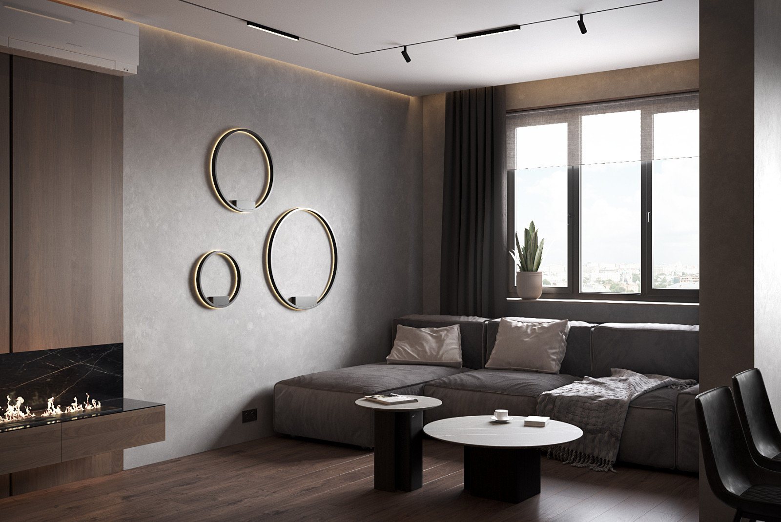 Дизайн интерьера трехкомнатной квартиры "Квартира ЖК Сердце, 98 кв.м"