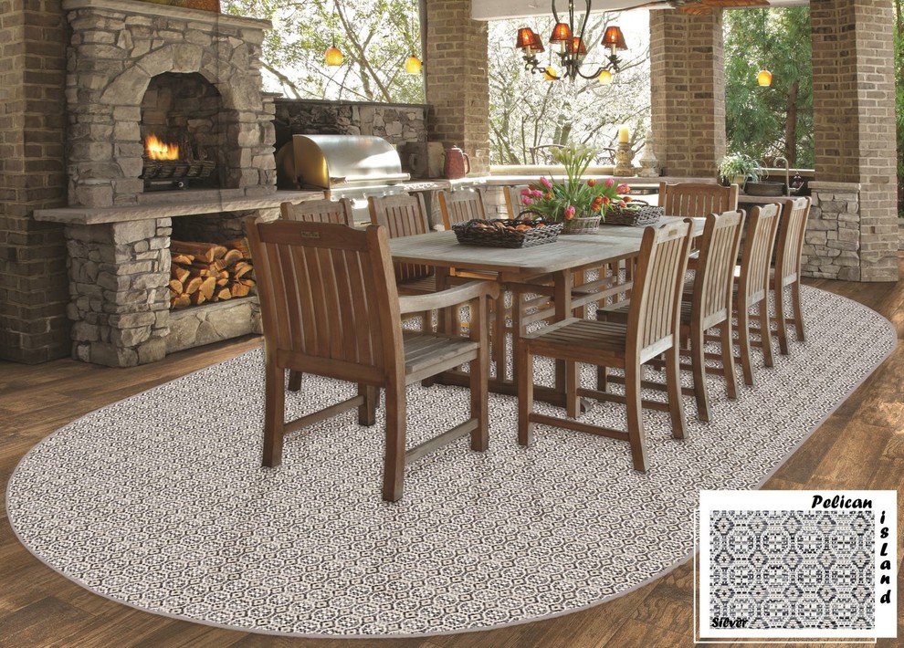 Couristan Pelican Island Area Rug Indoor/Outdoor Carpet, 2.5'x9' Contemporary Outdoor Rugs