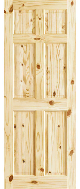 Colonial Six Panel Knotty Pine Passage Door 18 X80 X1 375