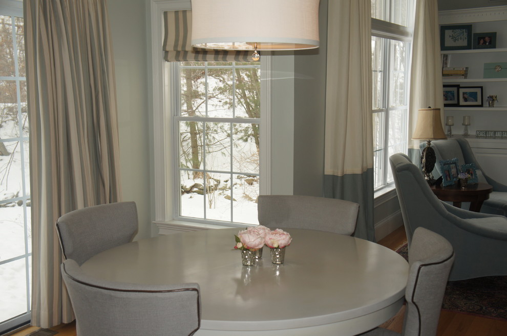Example of a transitional kitchen design in Boston