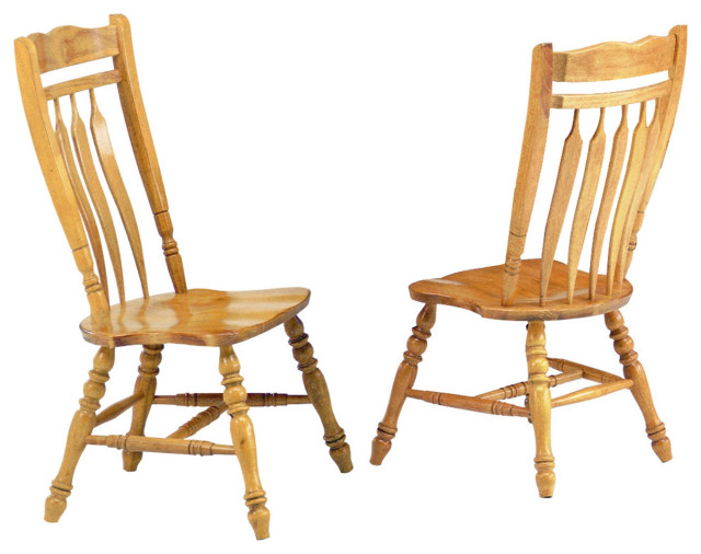 Sunset Trading Oak Selections Aspen Dining Chair Light Oak Set Of 2