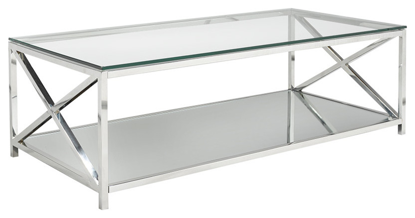 Ellen Coffee Table Steel And Glass Contemporary Tables By Uptown Club - Modrest Valiant Modern Glass Stainless Steel Coffee Table Ellen Coffee Table Steel And Glass Contemporary Tables By Uptown Club - Modrest Valiant Modern Glass Stainless Steel Coffee Table