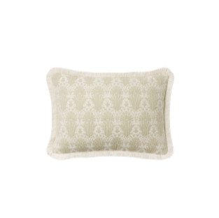 Lumbar Woven Shell Block with Fringe Edge Throw Pillow Natural - Threshold™ designed with Studio McGee