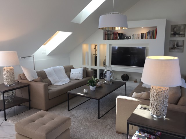 R&eacute;novation d'un duplex modern-wohnbereich