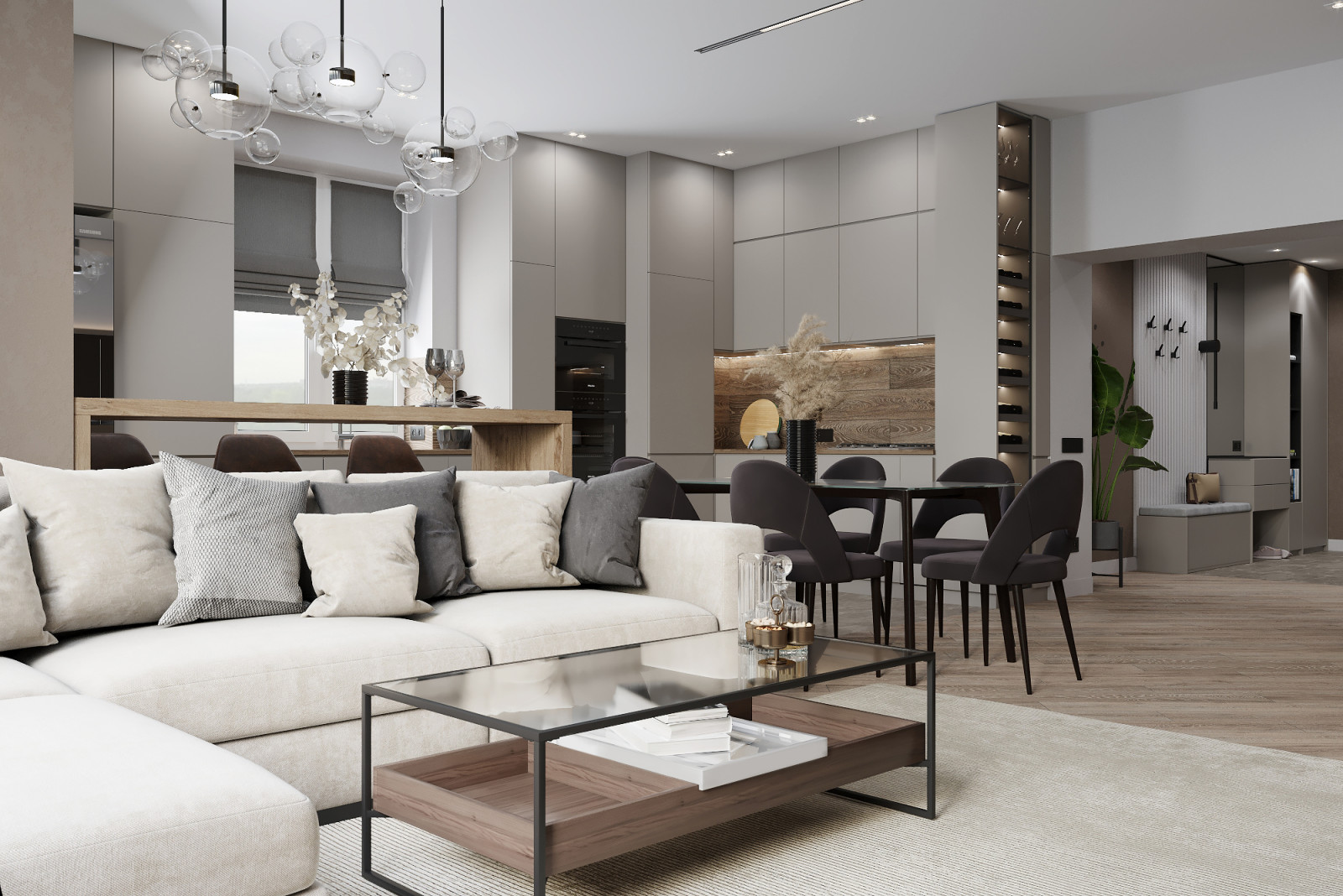 Дизайн-проект 3-х комнатной квартиры по улице Кирова для молодой семьи.