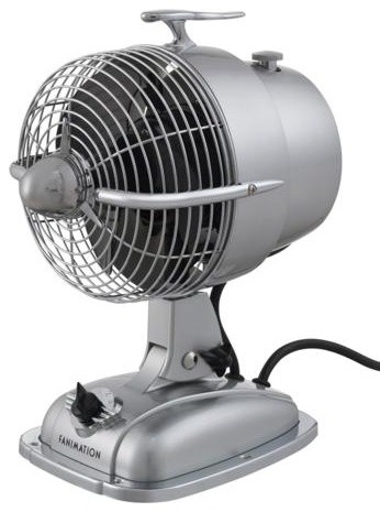 Urbanjet Sonic Silver Table Fan with Black Blades