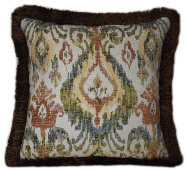 chenille pillows with fringe