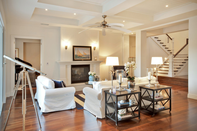 Hamptons Interior bord-de-mer-salon