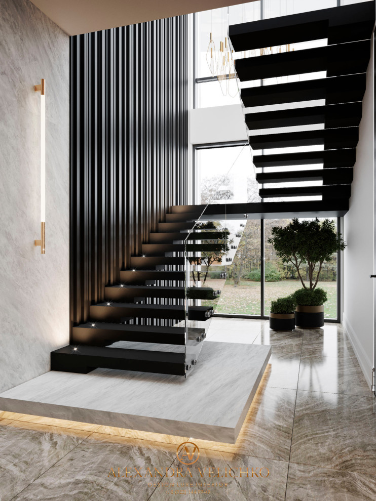 Дизайн интерьера кухни-гостиной в поселке Миллениум