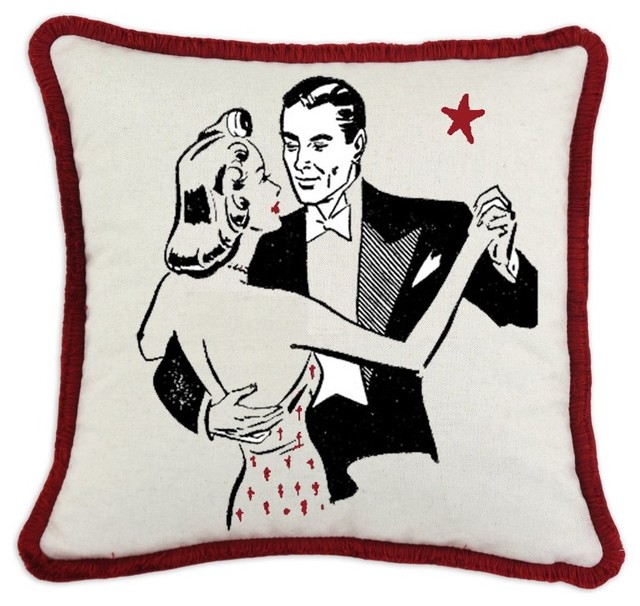 D'Kei Valentines Graphic Pillow Dancing Couple Multicolor - P17-VAL14-49-RD