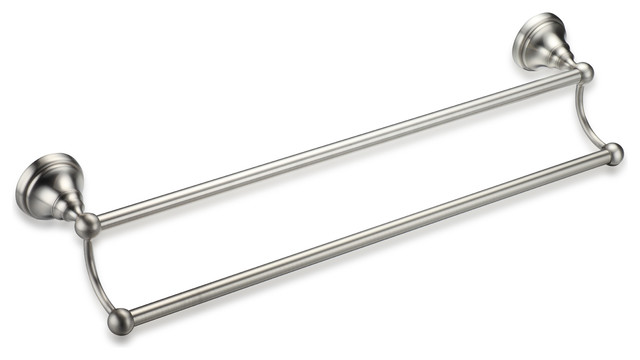 Riobel ks6bn 24 double towel bar, in brushed nickel. houzz