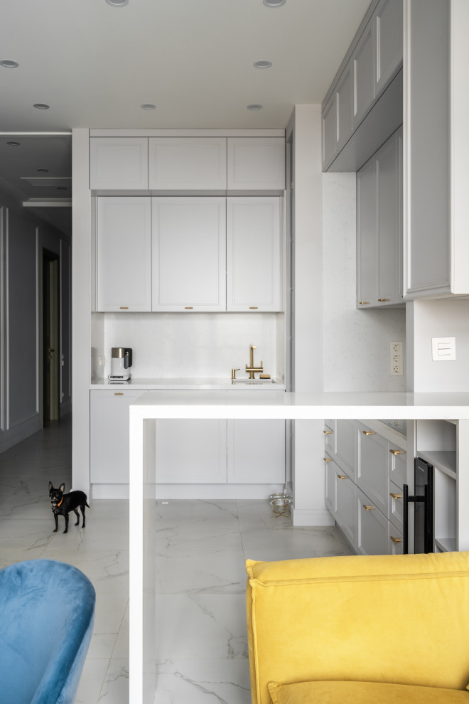 Кухня под цвет стен