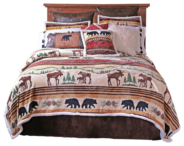 Cabin Bedding Set Rustic Comforters, King Size Cabin Bedding