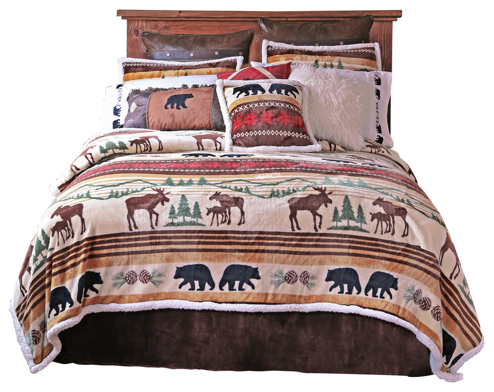 Hinterland 5Piece Cabin Bedding Set Rustic Comforters And Comforter Sets by Carstens Houzz