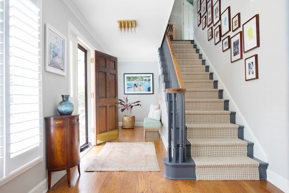 Design ideas for an eclectic entryway in Charleston.