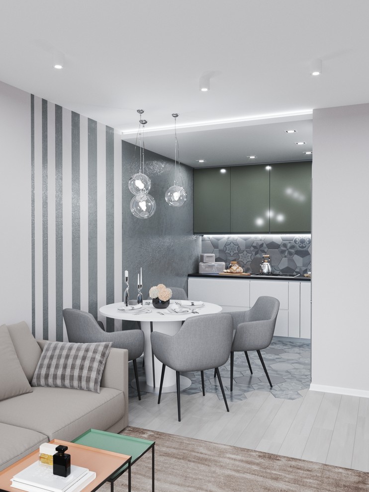 Интерьер таунхауса "50 оттенков серого"