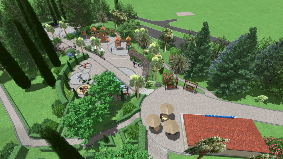 Детская площадка для санатория.