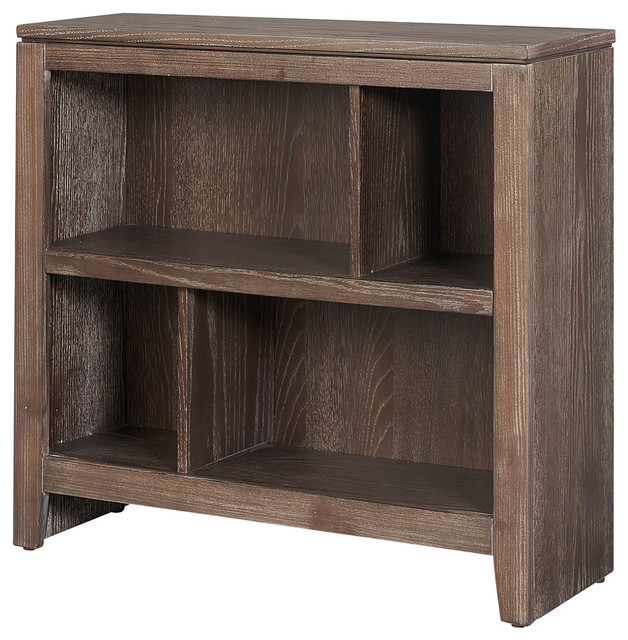 MDF and Oak Veneer Bookcase, Washed Brown Transitional Bookcases