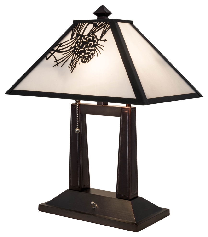 20H Winter Pine Table Lamp