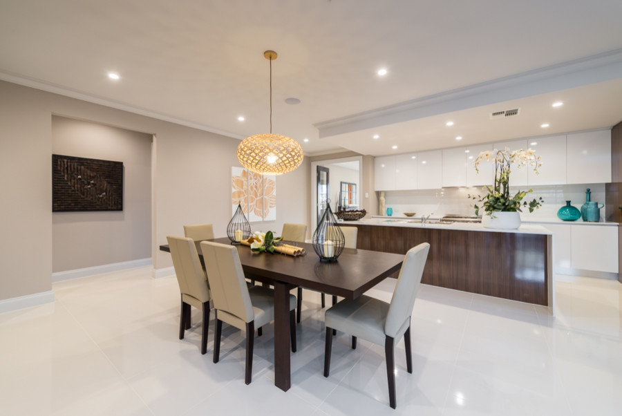 Contemporary dining room in Adelaide.