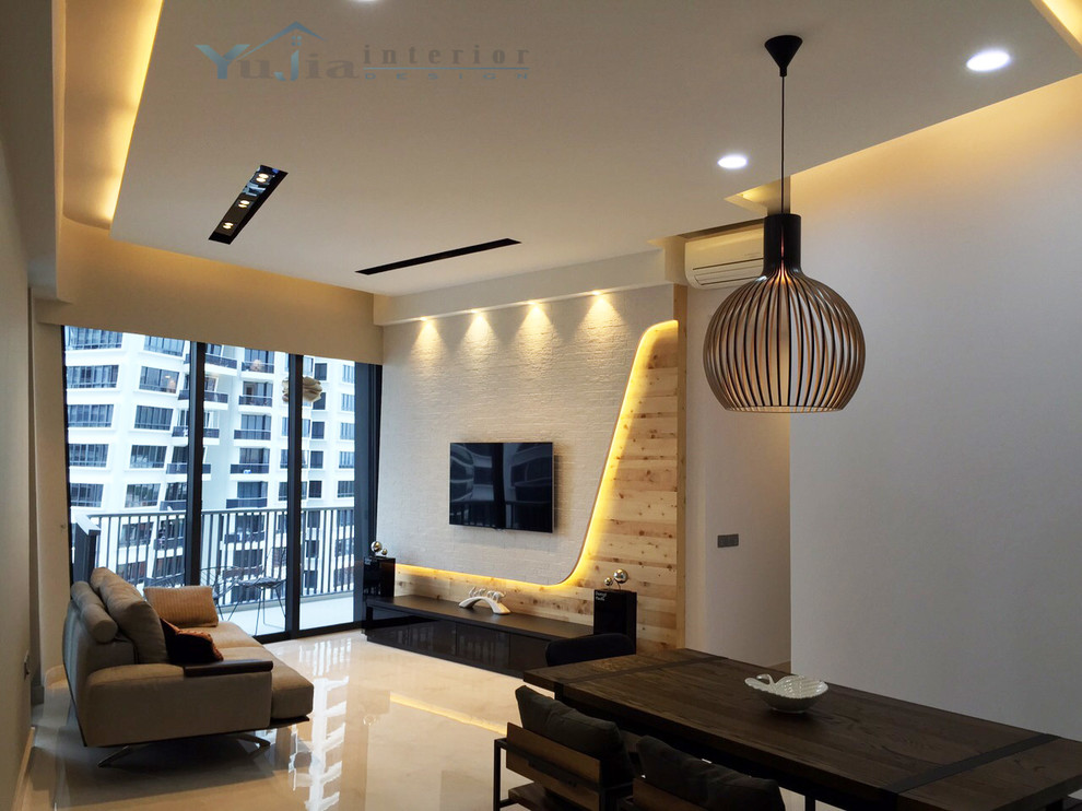 Scandinavian living room in Singapore.
