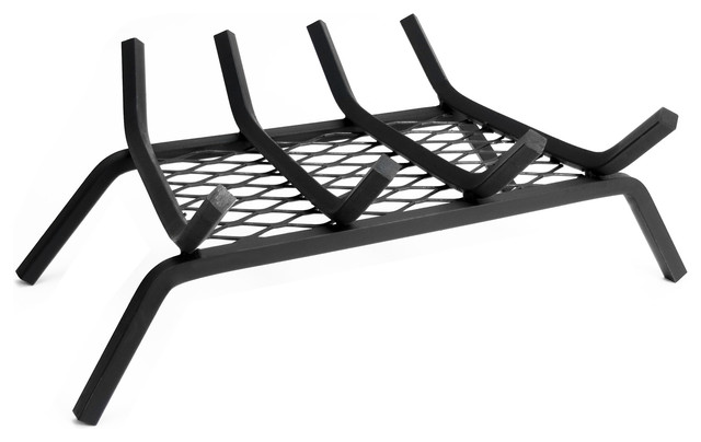 4 Bar Steel Log Grate With Ember Retainer 18 Transitional
