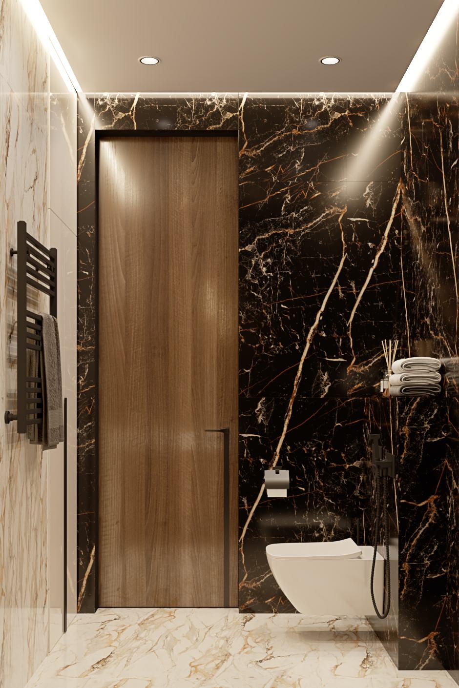 Современная городская квартира с панорамным остеклением в стиле ар-деко