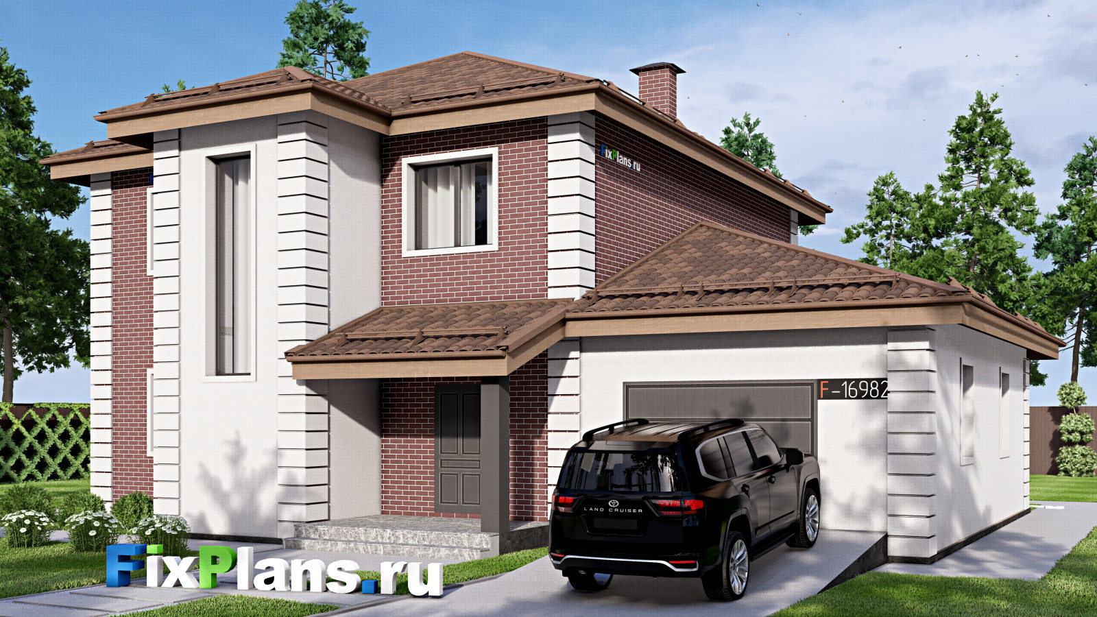 Проект двухэтажного дома 13х16 м S213м2 F-16982