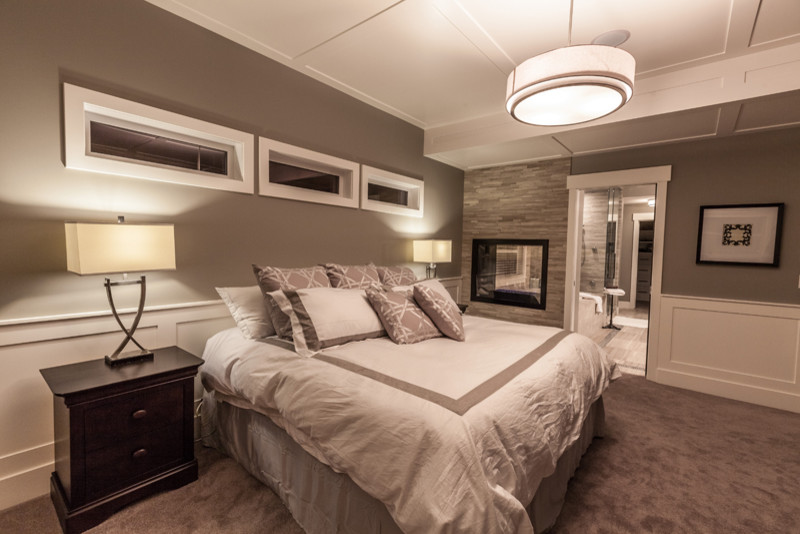 This is an example of a contemporary bedroom in Calgary.