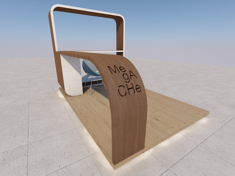 Эскиз торгового острова для интернет-магазина в ТЦ, 2017г