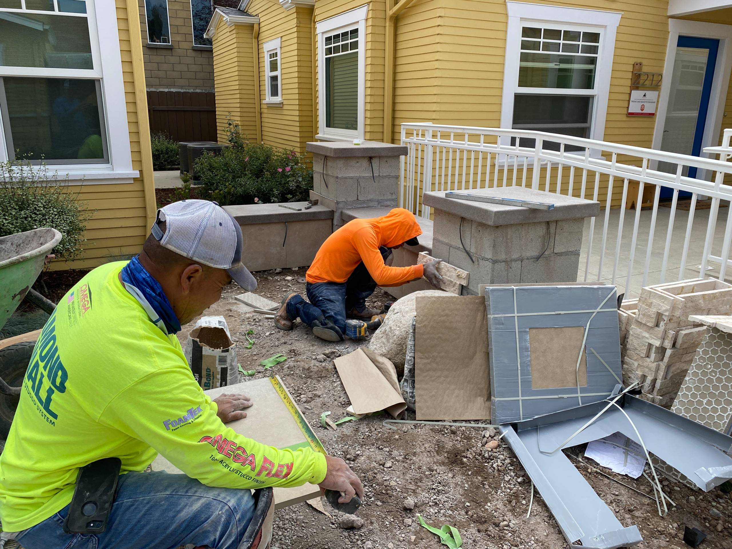 Building a Seat Bench and Pilasters in South Park