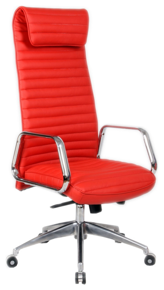 Modern Classics Ox Office Chair High Back, Red Contemporary Office